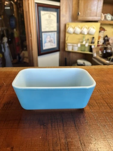 Vintage Pyrex 502-B Blue Rectangle Refrigerator Dish *No Lid