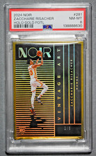 2024 Panini Noir ZACCHARIE RISACHER Holo Gold FOTL /8 Rookie PSA 8 Hawks