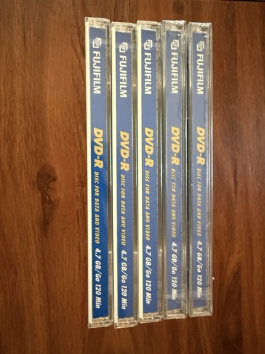 Fujifilm DVD-R 5 Pack 4.7 GB 120 Min - Sealed Cases - DVD RECORDING / DVD-R - Afbeelding 3 van 3