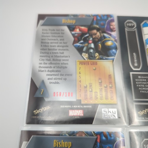 2020 upper deck marvel x-men metal universe Bishop Pmg Set - Picture 10 of 10