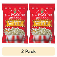 (2 pack) Popcorn Indiana Original Crispy Crunch Real Butter Movie Theater 5.5 oz