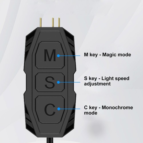 3 Buttons Argb Controller Computer Fan Adjustable 3pin with Remote Control - Zdjęcie 4 z 11