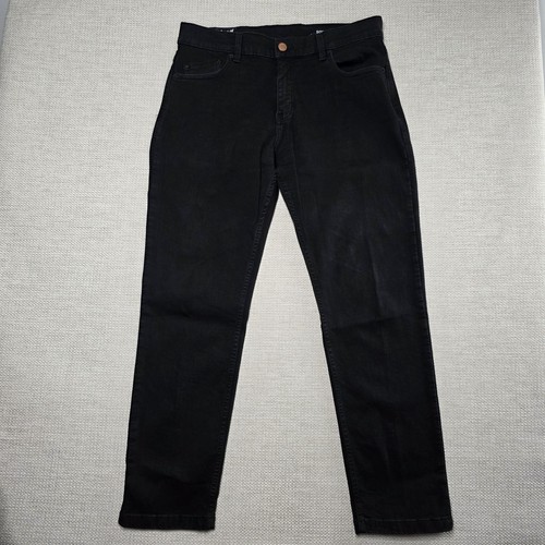 Mugsy Squid Inks Tapered Stretch Black Denim Jeans Men’s Size 35x30 - Picture 2 of 13