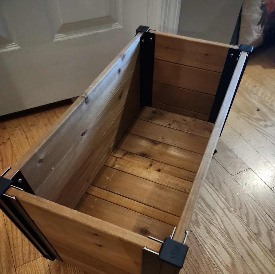 Outdoor Planter 12"x24" FSC Cedar Wood Crafted  Vita Mezza  2-PACK - Image 2 of 3