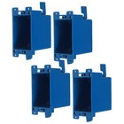 4pcs Wall Outlet Box - Pvc Flush Mount Junction Case Recessed Electrical Outlet