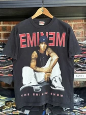 Rare 90s Eminem The Show Basic Style Black Unisex Tshirt Men Women KH13962