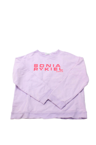 Sonia Rykiel Girls Cotton Printed Long Sleeve Crew Neck Purple Size 14Y