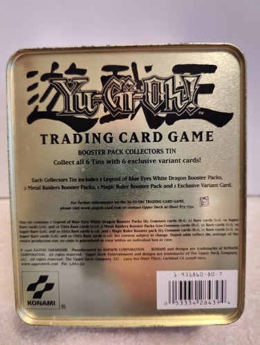 YUGIOH 2003 JOEY WHEELER B SKULL DRAGON TIN EMPTY USED NO CARDS TIN ONLY. - Picture 2 of 6