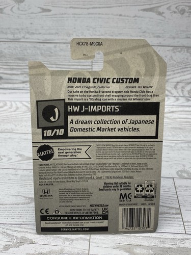 Set Of 2 Wheel Swapped Hot Wheels J-Imports Honda Civic Custom 1:64 Diorama - Picture 10 of 18