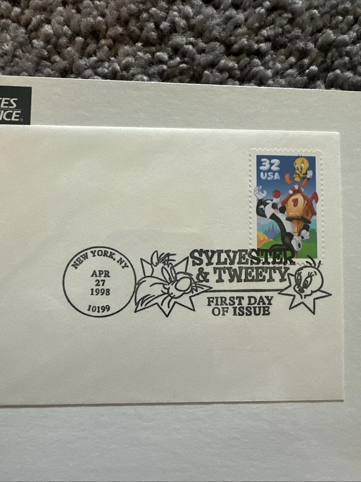6 1998 FDC Sylvester & Tweety  USPS Sealed package  Pictorial Cancel - Image 3 of 3