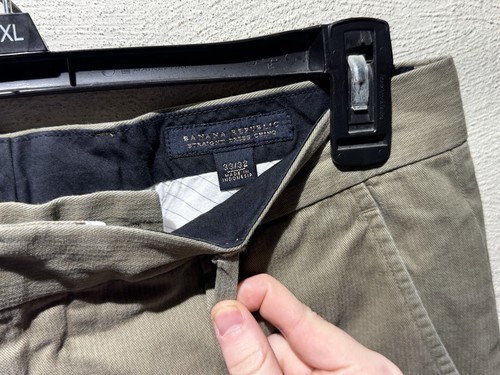 Banana Republic elegante Chinohose Herren braun Stretch gerade Khakis 33 x 32 - Bild 3 von 6