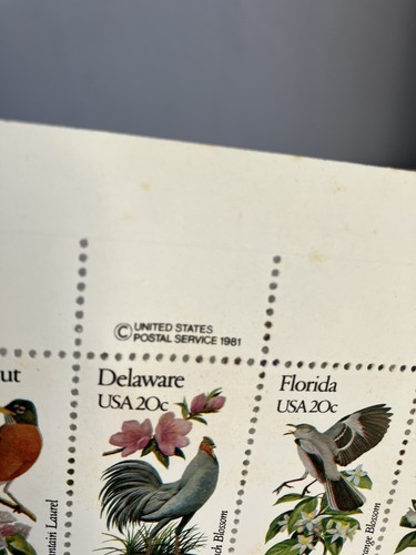 USPS Wildflower 20cent Stamp Sheet+State Birds/Flowers 29 Cent Sheet - Picture 6 of 7