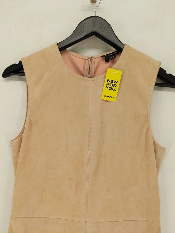 Theory Bodycon Midi Dress in Tan - Image 3 of 4