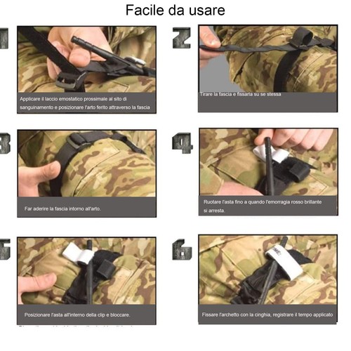 Tourniquet Borsa o Laccio Emostatico Custodia Tattica Portatile Custodia - Foto 12 di 24
