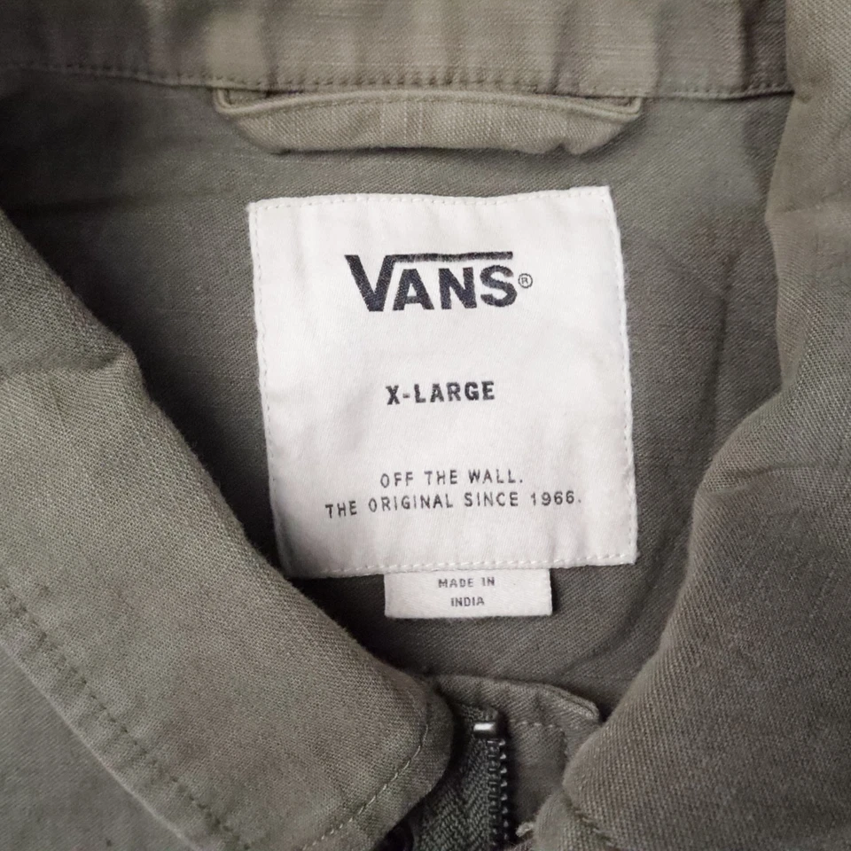 Chaqueta Vans Estilo Militar Verde Oliva XL Bolsillo Pesado Manga Larga Foto 4 de 4