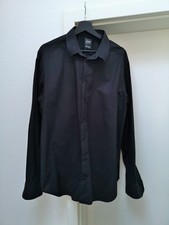 ARMANI Collezioni Herren Hemd Gr. 45 SLIM FIT schwarz