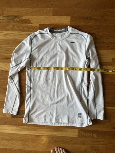Nike Pro Compression Dri-Fit Long Sleeve Slim Fit T-shirt Men's Medium White - Imagen 4 de 6