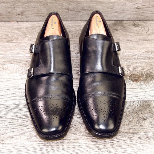 $450 Saks 5th Avenue TO BOOT NEW YORK 10 M Italian Monkstrap * with Cedar Trees - Picture 2 of 15