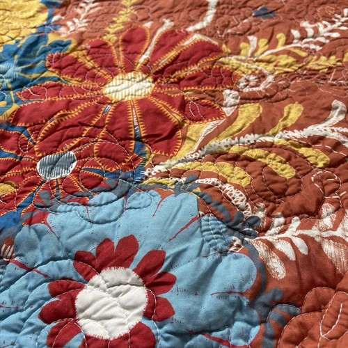 NEW Anthropologie Queen / King Reversible Boho Quilt Bedspread Bedding Sham Set - Picture 11 of 14