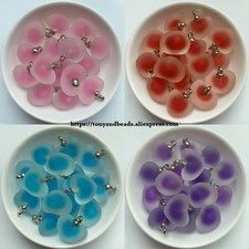 10pc Heart Shape Matte Acrylic Beads 16mm Small Pendant DIY Jewelry Making