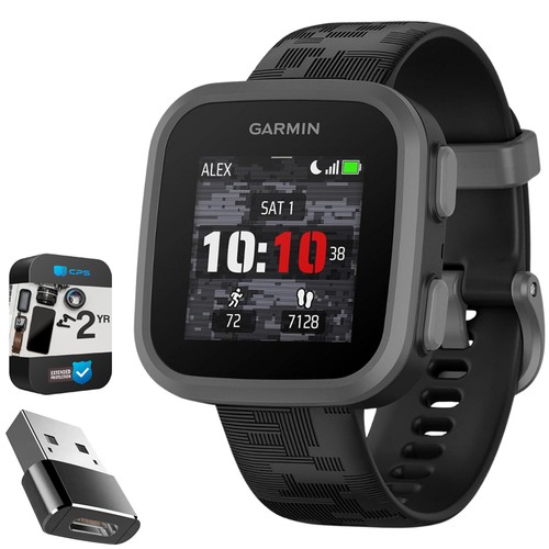 Garmin Bounce Montre Connectée Enfant, Camouflage Noir + Adaptateur Convertisseur + Kit Garantie 2 Ans - Photo 3 sur 11