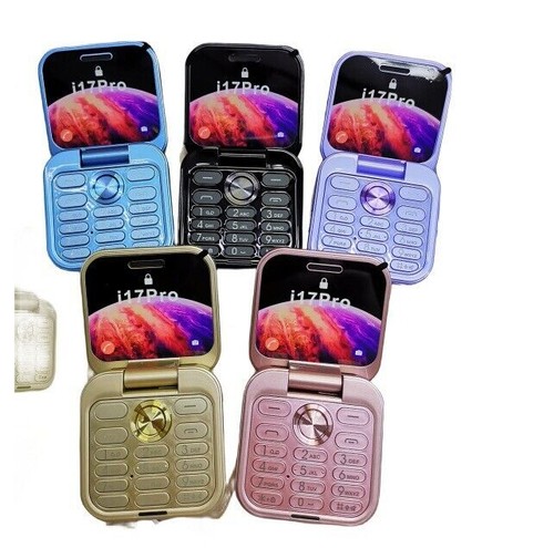 Telefono cellulare i17Pro mini flip scheda SIM 2G piccolo display cellulare pieg
