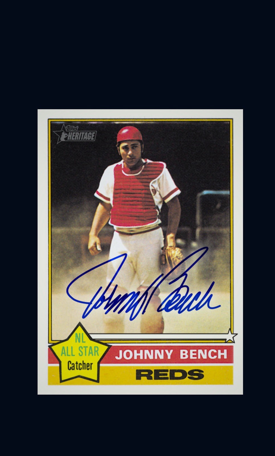 2025 Topps Heritage JOHNNY BENCH Auto Real One Signatures REDS S L1600