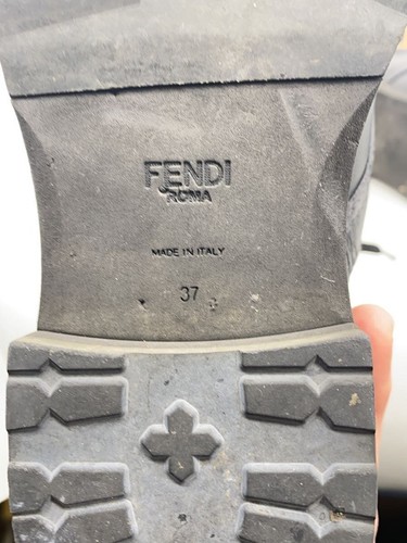 FENDI lace up boots 37 Black Used - Picture 5 of 7
