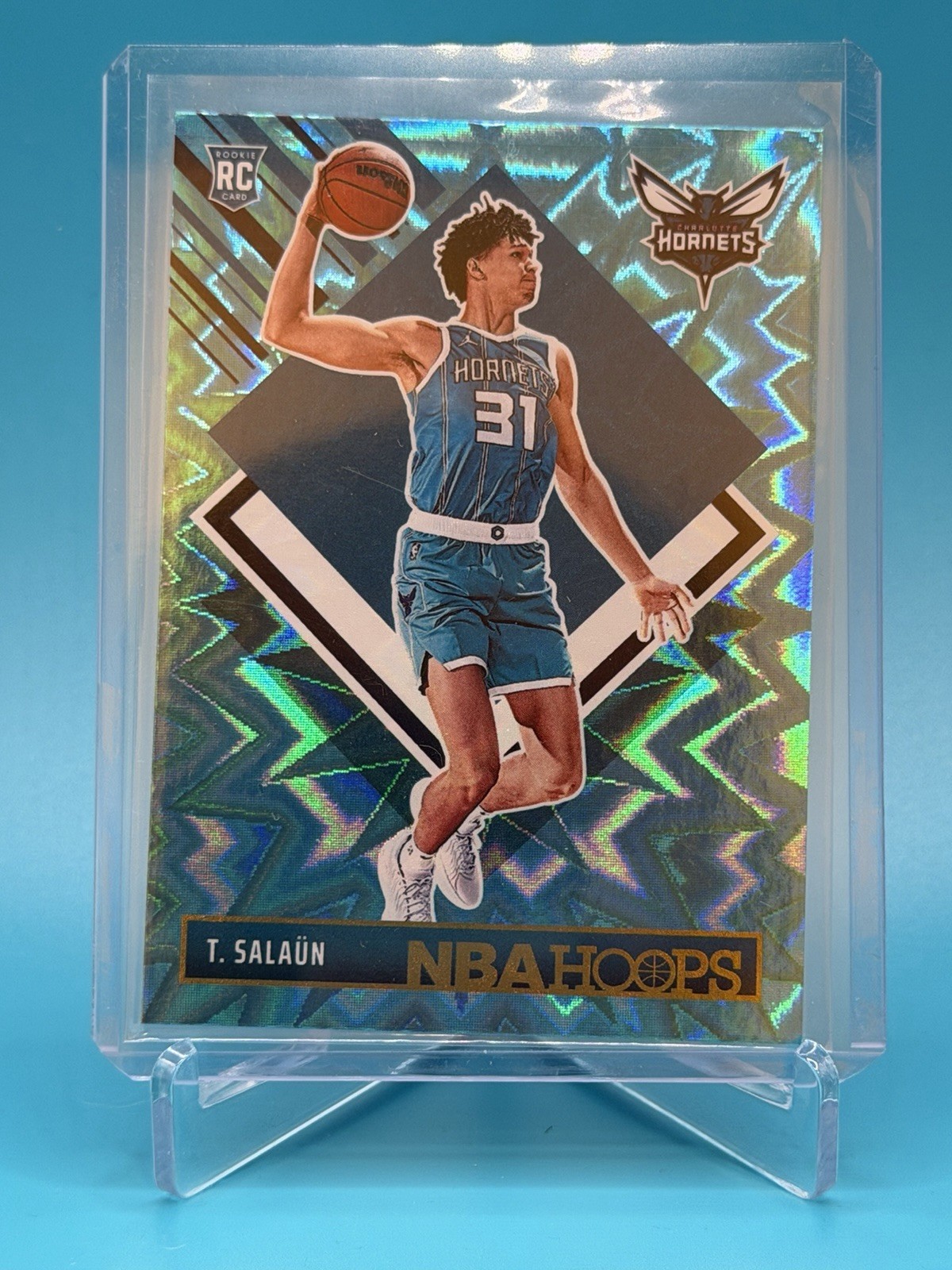 2024-25 Panini Nba Hoops - Hoops Tribute Tidjane Salaun #292 Teal Explosion (RC)