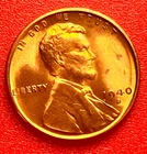 1940-S Lincoln Wheat Cent Penny GEM RED BU From an Original Bank Roll