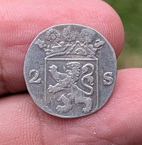 Error Double Struck 1734 Dutch Netherlands VOC 2 Stuiver Silver Holland Coin_227 - Picture 4 of 7