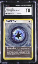 CGC 10 Cyclone Energy Unseen Forces 99/115 Reverse Holo STAMPED Pokemon Card