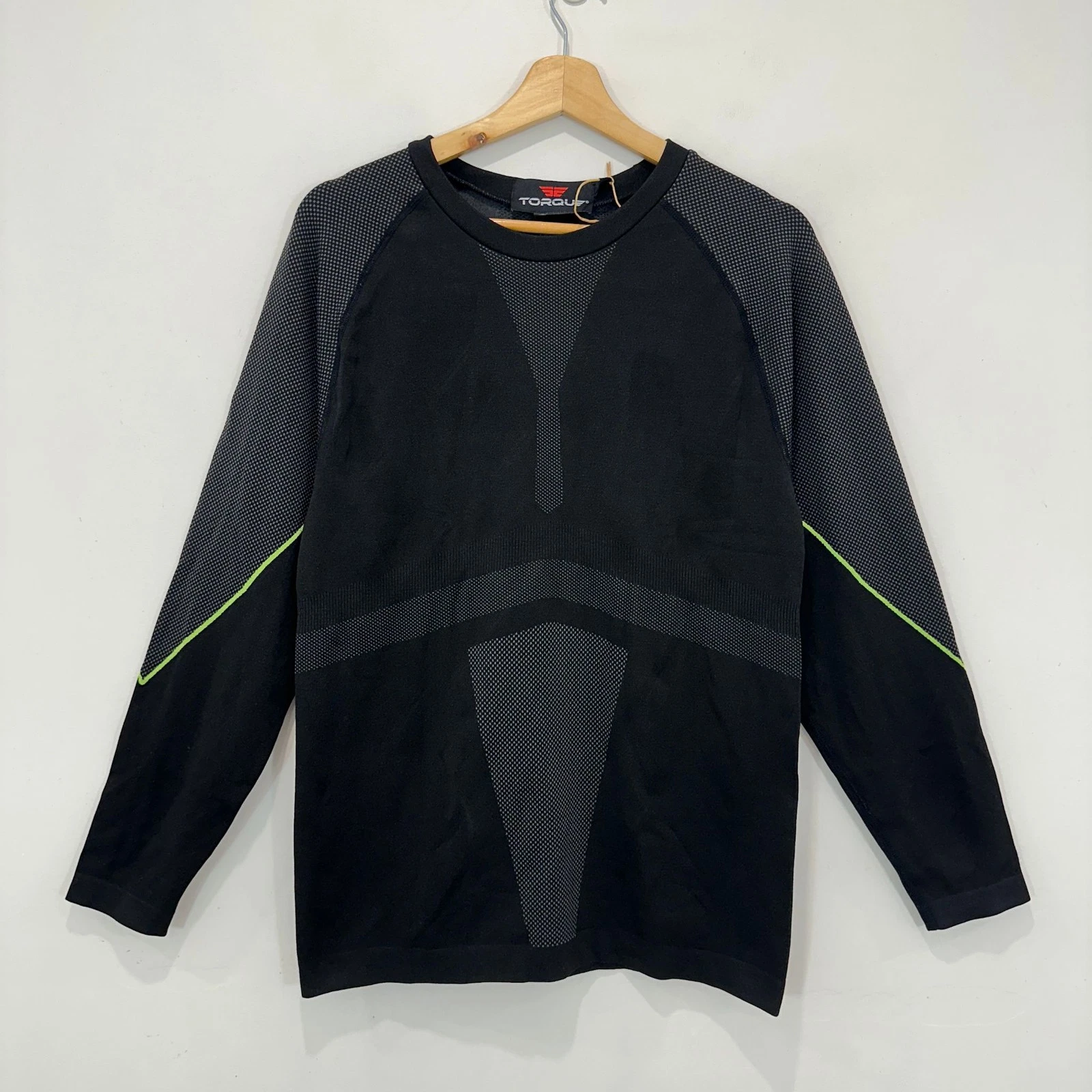 Torque Motorbike Base Layer Top Men XL Black Long Sleeve Seamless Top
