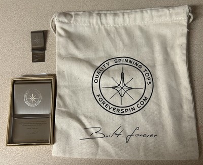 ForeverSpin Top Metal Wallet With Bonus Money Clip Plus Forever Spin Bag