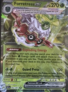 Forretress ex 002/091 Paldean Fates Double Rare Holo