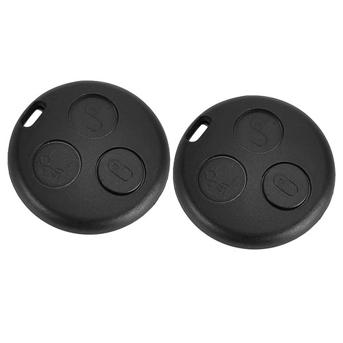 2x 3 Button Remote Key Fob Case Shell Fit For Smart Fortwo 450 1998-2007 New - Picture 2 of 6