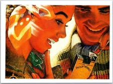 PHILIP MORRIS INC. VINTAGE ADVERTISING SMOKER ROMANCE JUMBO SIZE 7" X 5" B