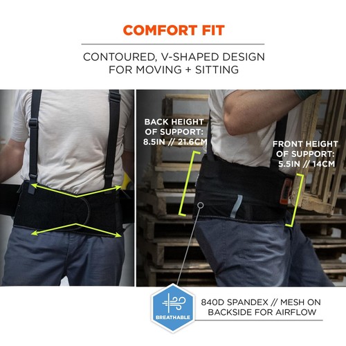 ProFlex 2000SF Back Support Brace, 8.5" Spandex, V-Shape Design and Patented ... - Picture 4 of 8