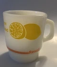 Vintage Rexall Hot Lemon Fire King Coffee Mug - Milk Glass Rare