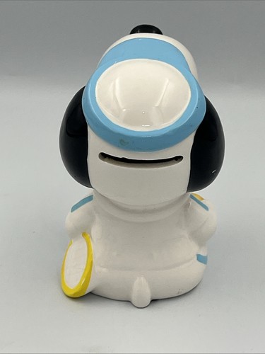Snoopy Tennis Player Ceramic Piggy Bank 1958 1966 United Feature Syndicate - Picture 3 of 9