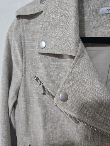 Pure Navy Beige Motorcycle Jacket Sz M Ref:086 - Picture 4 of 15