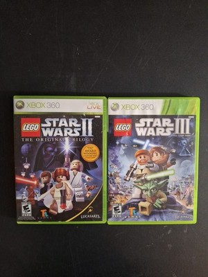 Lego Star Wars II & Lego Star Wars III (Xbox 360) 2 Game Lot/Bundle CIB 