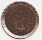 US Rare Old West 1881 Indian Head Penny Coin American Collection Shield Cent USA