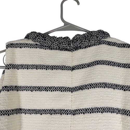 New Tuckernuck Jackie Tweed Dress Black White Medium Mod Braided Collar 2985-50 - Picture 10 of 10