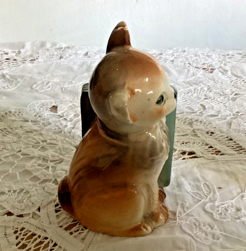 Vintage Hand Painted Kittens Ceramic Bookends 1930's Cat Decor - Picture 8 of 15