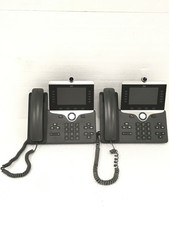 Lot Of 2 Cisco CP-8845-K9 IP Conference Video Phone w/Handset,Stand,Camera WORKS