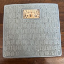 Vintage Counselor Bathroom Scale Blue MCM Retro Mechanical Analog Weigh Scale