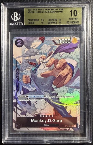 Monkey.D.Garp (Alternate Art) graded BGS 10 for sale on eBay