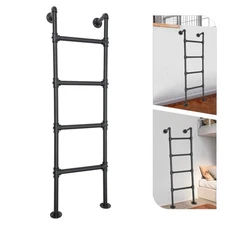 4-Step Modern Ladder Bed Ladder Stair Wall & Floor-Mounted Ladder 200kg/440.92lb