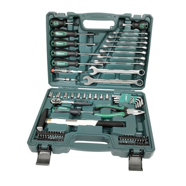 BrüDer Mannesmann Werkzeugkoffer 85-Tlg. M29081 Ratsche Bits SchlüSsel Hammer-image
